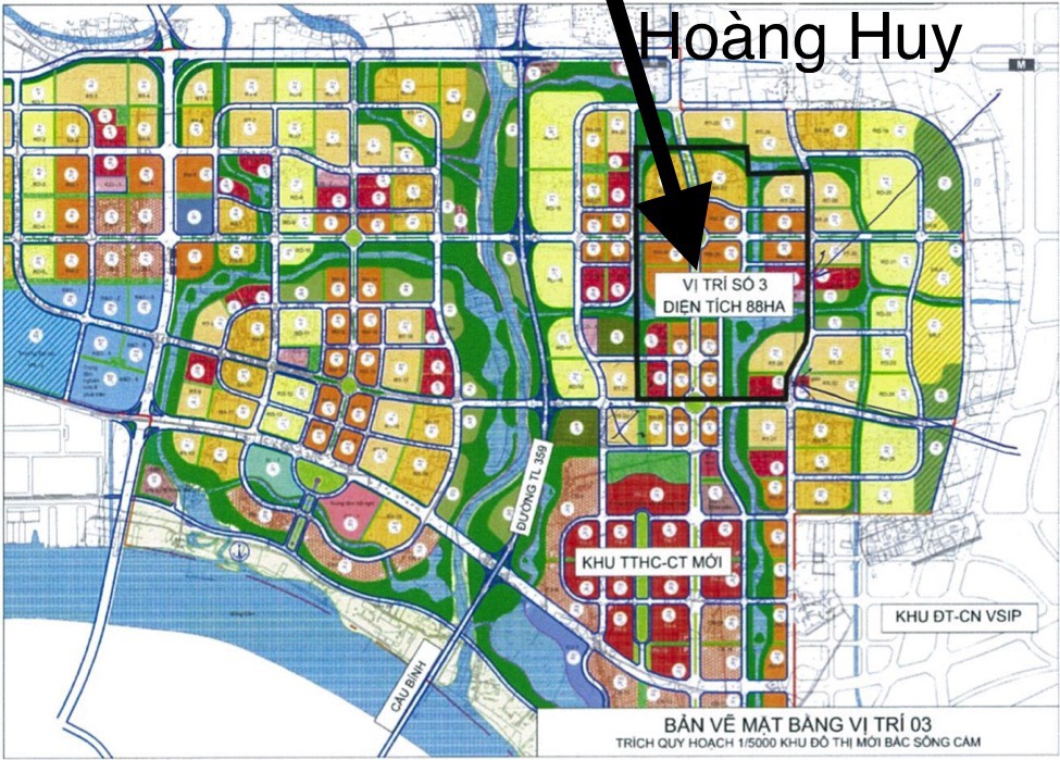 Vị trí dự án Hoàng Huy New City 